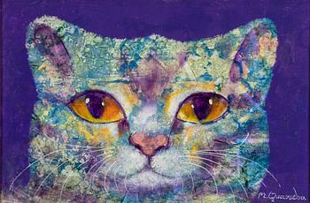 Michael Qvarsebo, mixed media on paper-panel, signed.