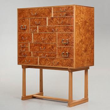 Josef Frank, a 'National Museum' mahogany, walnut and burrwood cabinet, Svenskt Tenn, Sweden, 1960-70's.