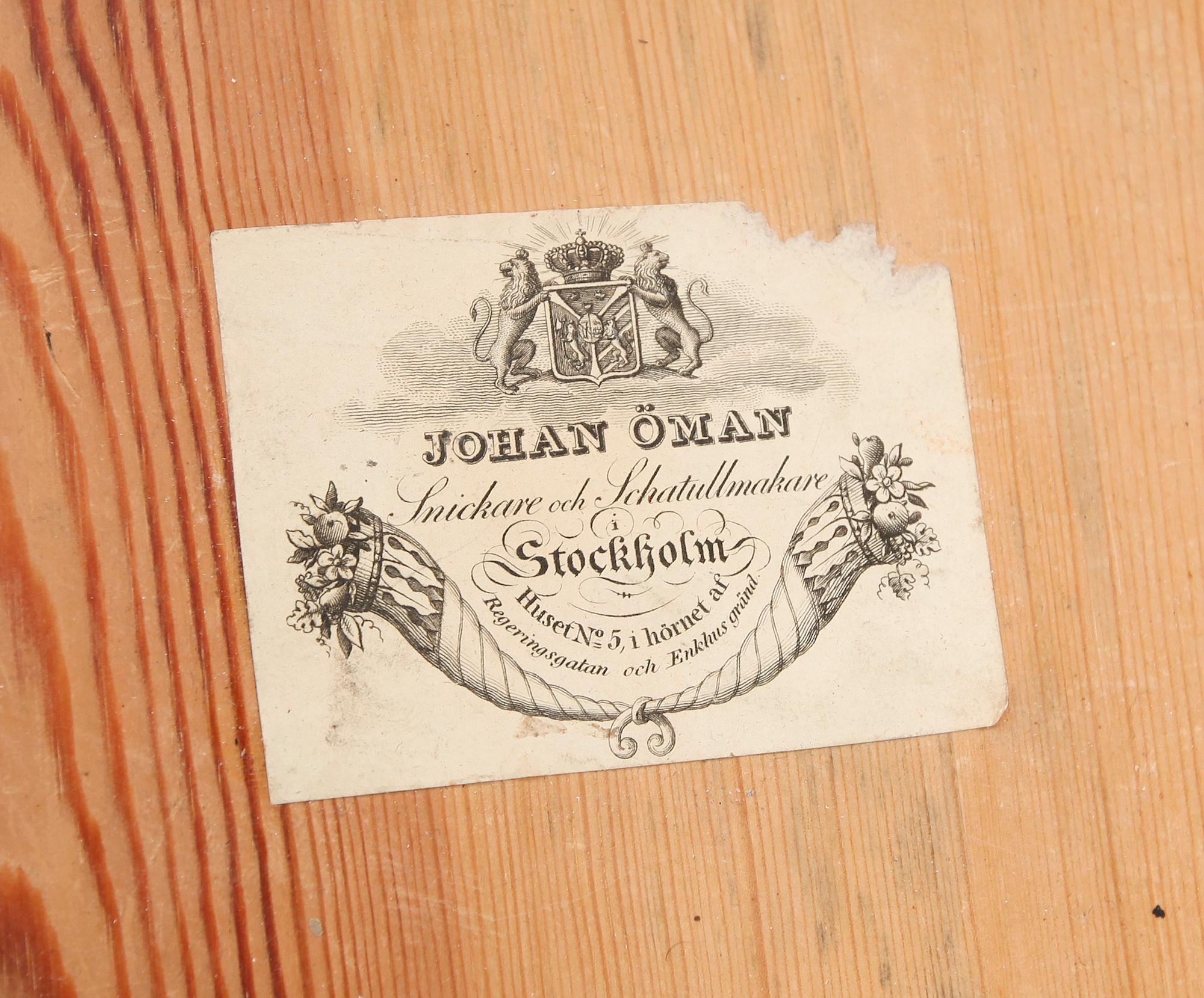 SPELBORD, empire, av Johan Öman (mästare i Stockholm 1815-1833), 1800-talets första hälft.