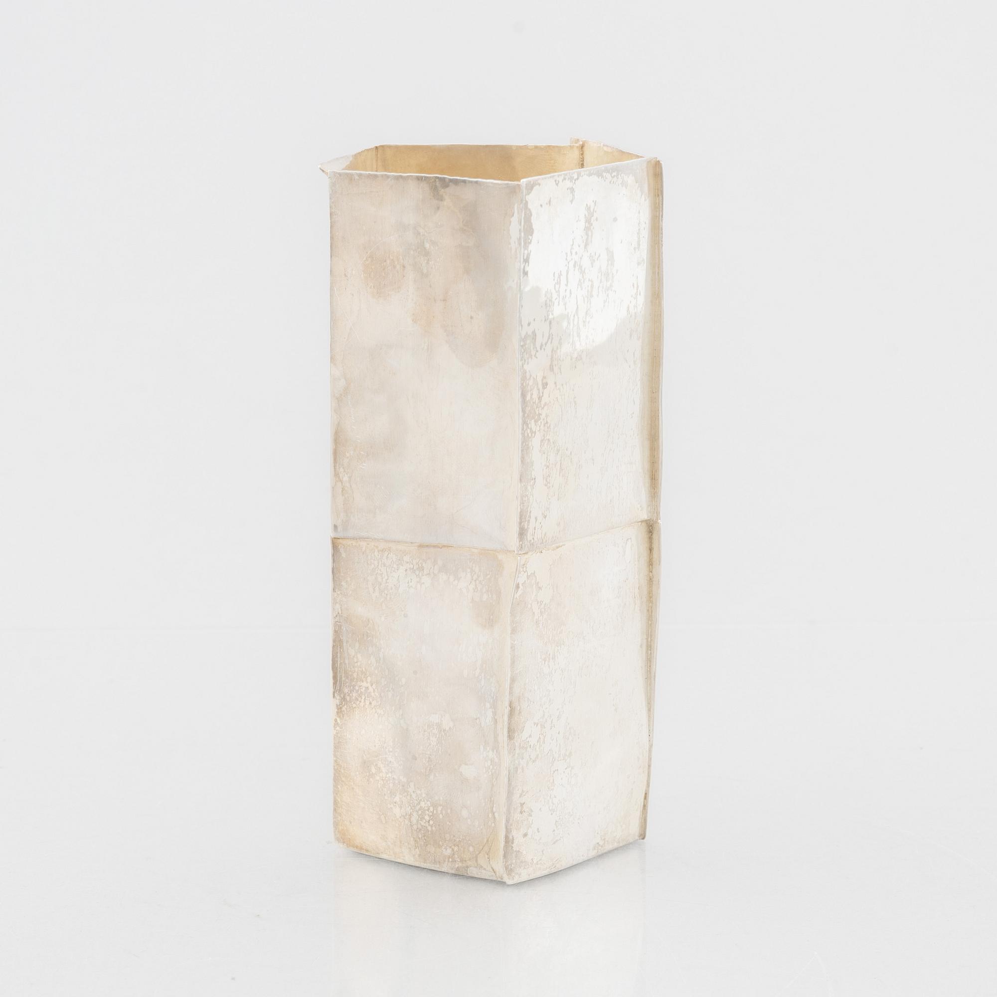 Benita Ramel, a sterling silver vase, Stockholm, 1999.