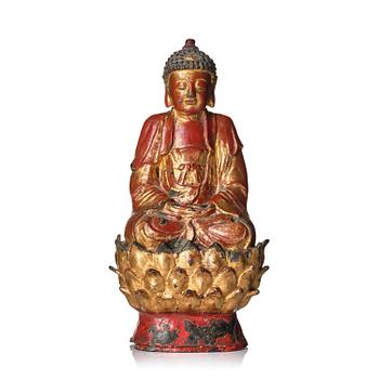 1053. Bhaisajyaguru Buddha, brons. Mingdynastin (1368-1644).