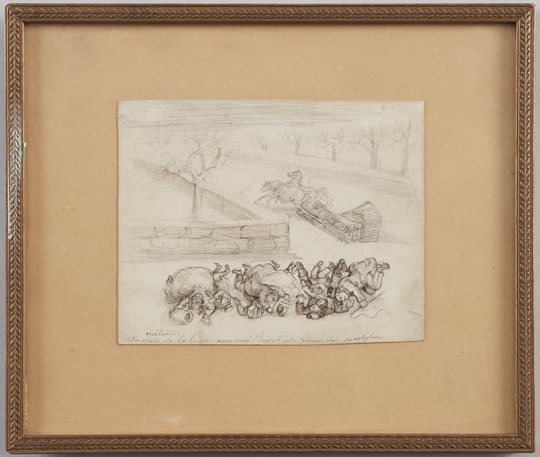 FRITZ VON DARDEL, teckning, osignerad.
