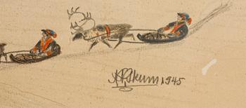 NILS NILSSON SKUM, Blandteknik, sign o dat 1945.