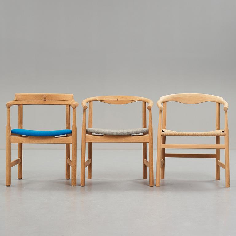 HANS J WEGNER, 3 chairs by PP Møbler, model "PP68", "PP203" and "PP209".