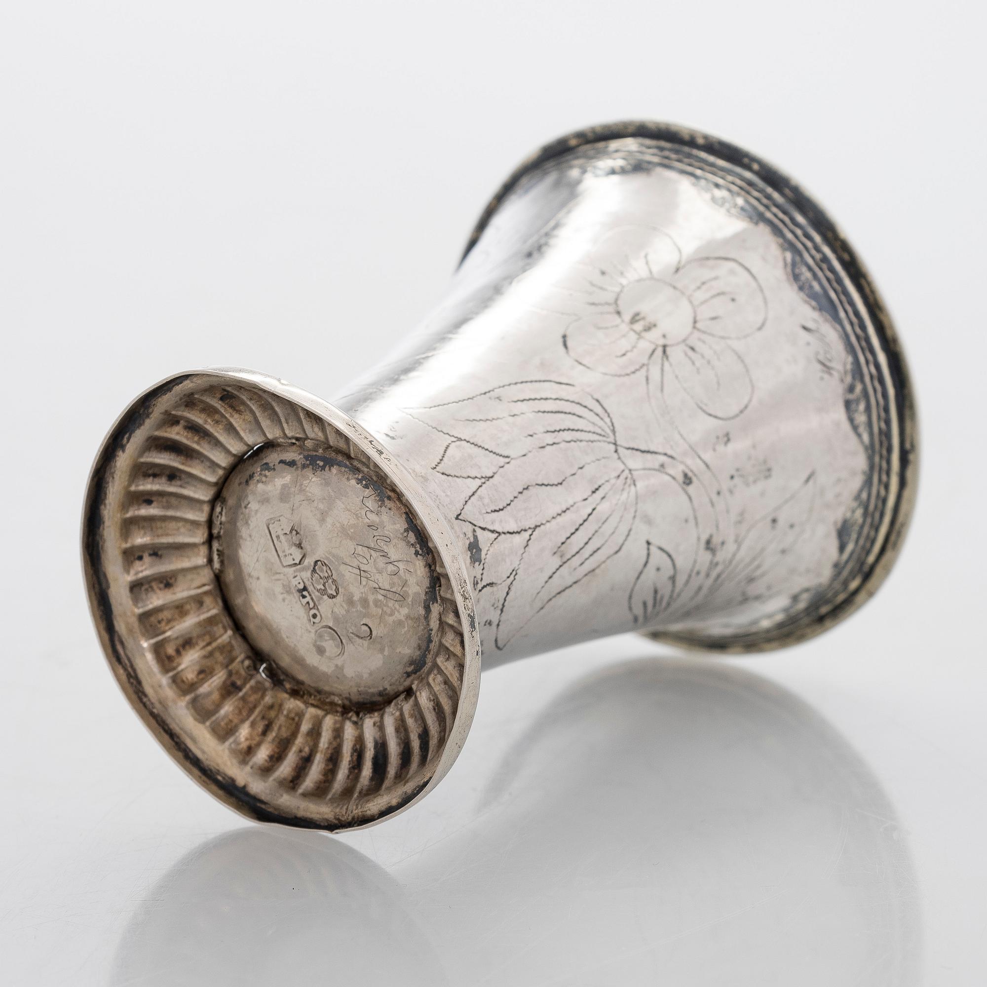 Petter Törnqvist, bägare, silver, Tavastehus 1796.