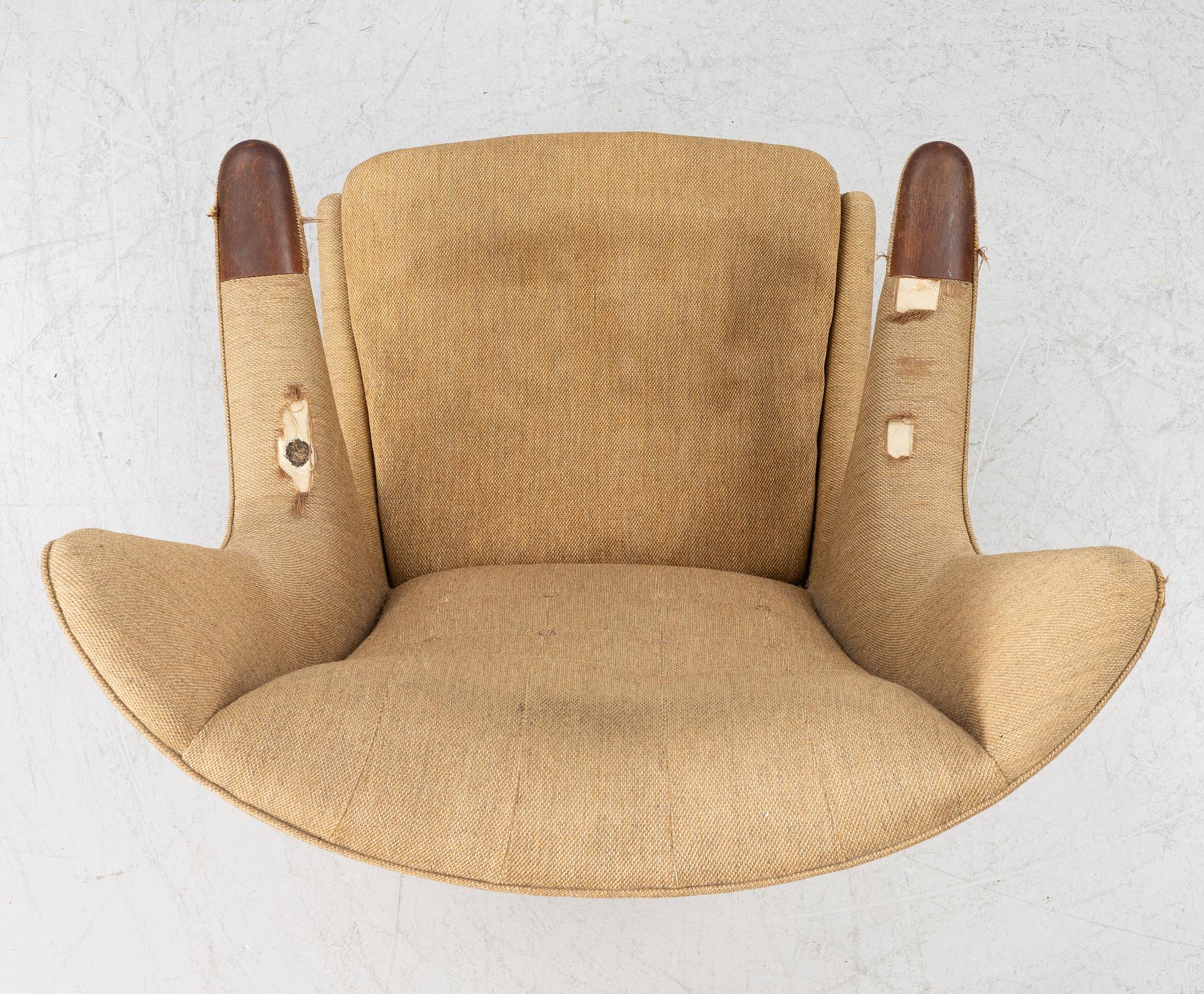 Hans J. Wegner, fåtölj "Bamse/Papa Bear", AP-stolen, Danmark, 1950-60-tal.