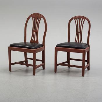 6 early 19th century Gustavian chairs.