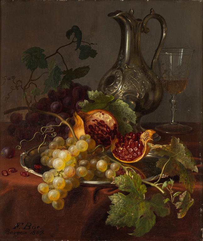 Frants Diderik Böe, oil on canvas, signed and dated Bergen 1869.