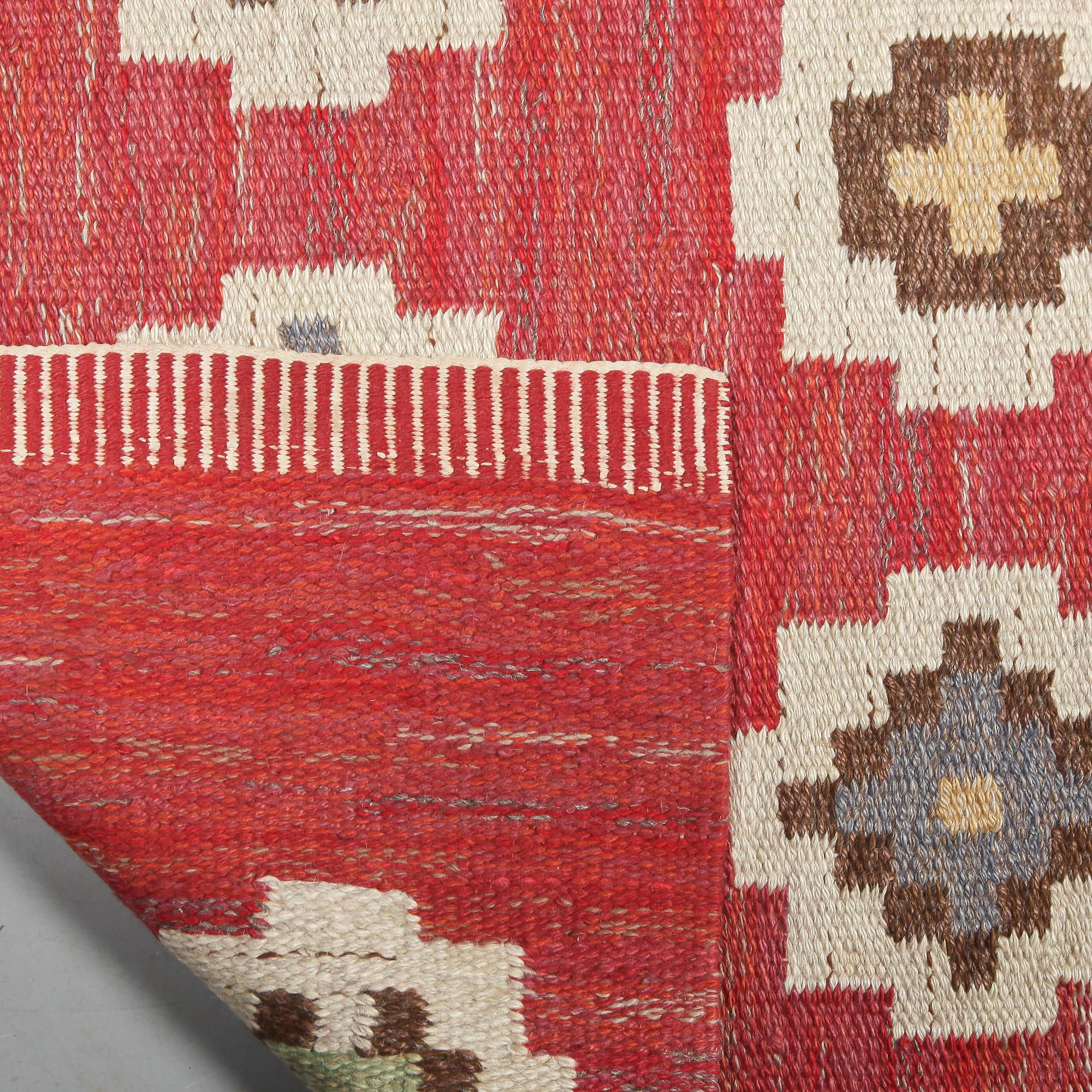 MATTA, rölakan, Klockaregårdens Hemslöjd, signerad KH, 158 x 125 cm.