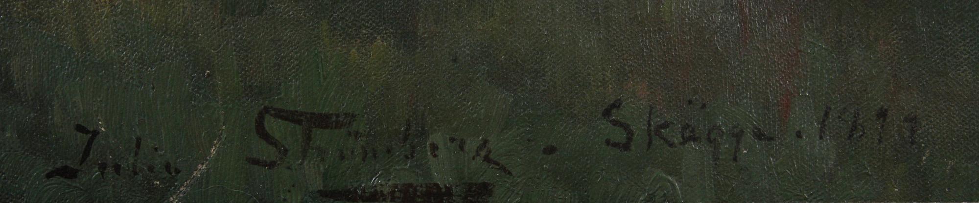 JULIA STRÖMBERG, olja på duk, sign o dat "Skägga 1899".