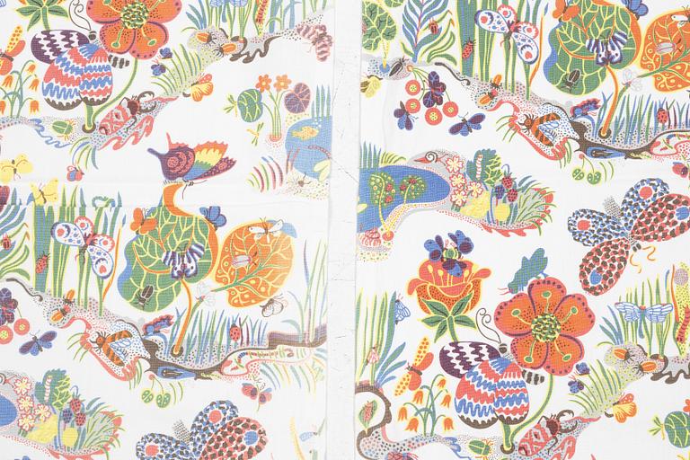Josef Frank, curtains, a pair, "Butterfly", Firma Svenskt Tenn.