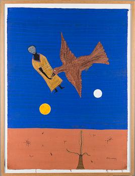 FRANCK LUNDANGI, blandteknik, signerad och daterad 2003.