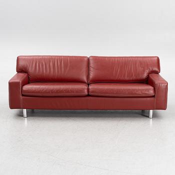 A red leather sofa, Dux, Sweden, end of the 20th century.