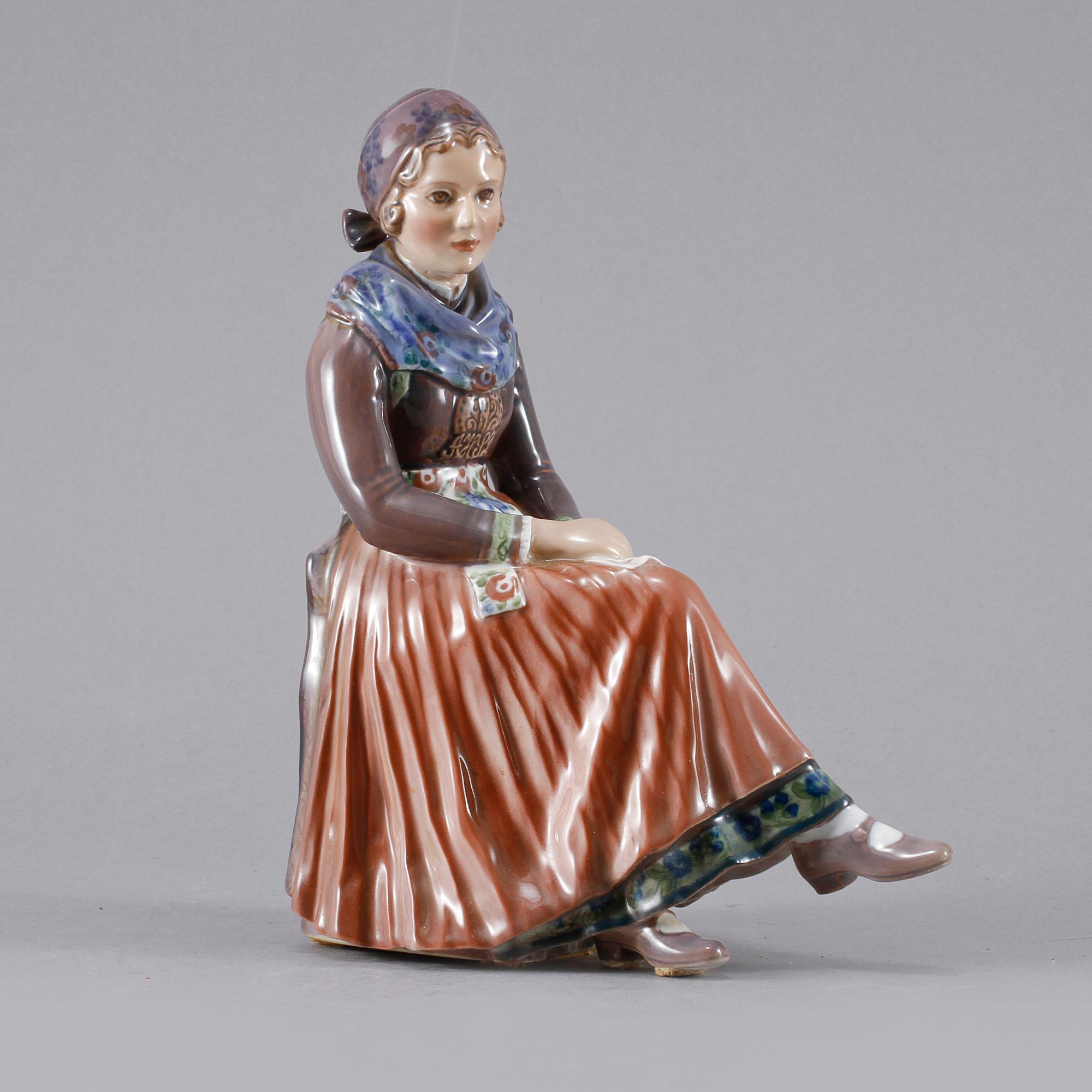 FIGURIN, porslin, Dahl Jensen, Danmark.