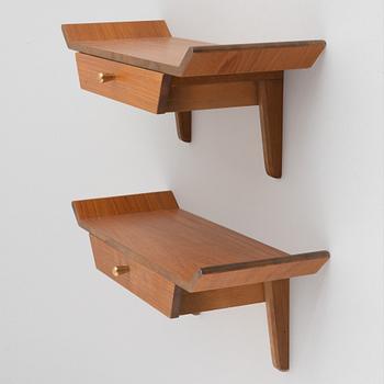 A pair of bedside tables, Fröseke AB Nybrofabriken, 1960s.