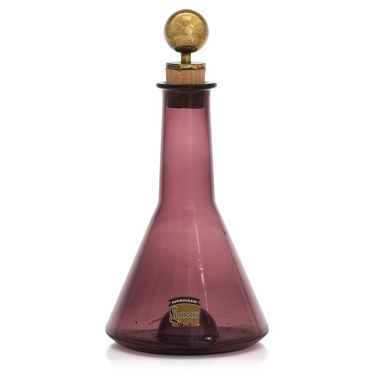 Tapio Wirkkala, karahvi, tilaustyö, signeerattu Tapio Wirkkala. Iittala/Kultakeskus, 1960-luku.