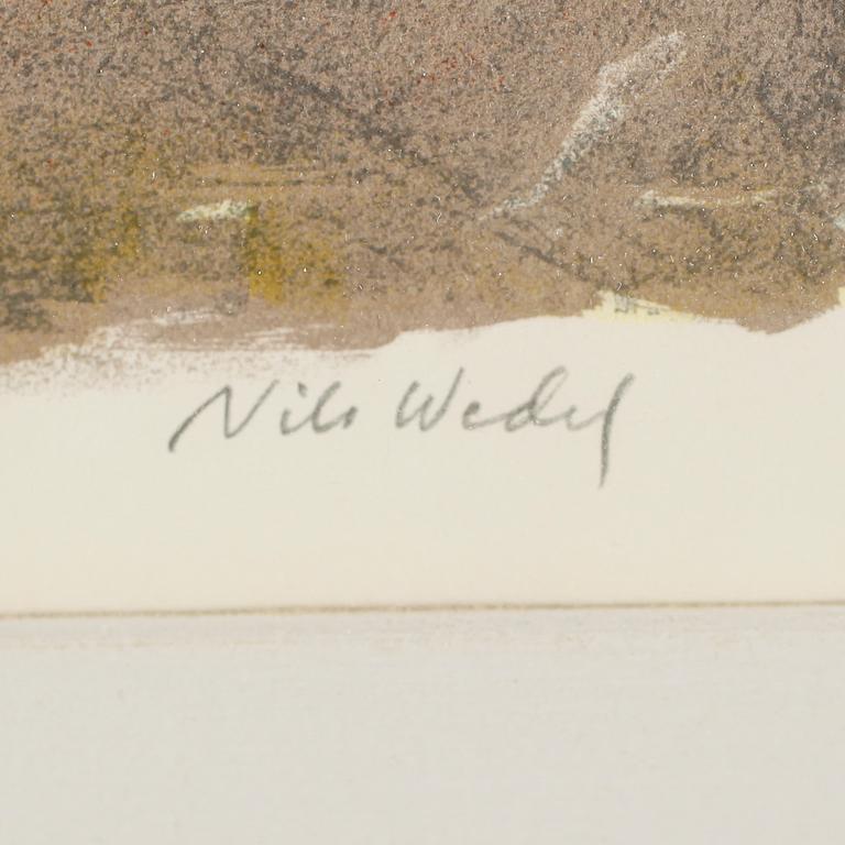 NILS WEDEL, färglitografi, signerad. (100 tryck).