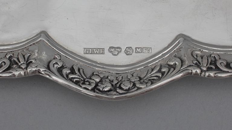 MOCCASERVISDELAR, 10 delar, silver, bla Ceson, Göteborg, 1964. Tot vikt 379 g.