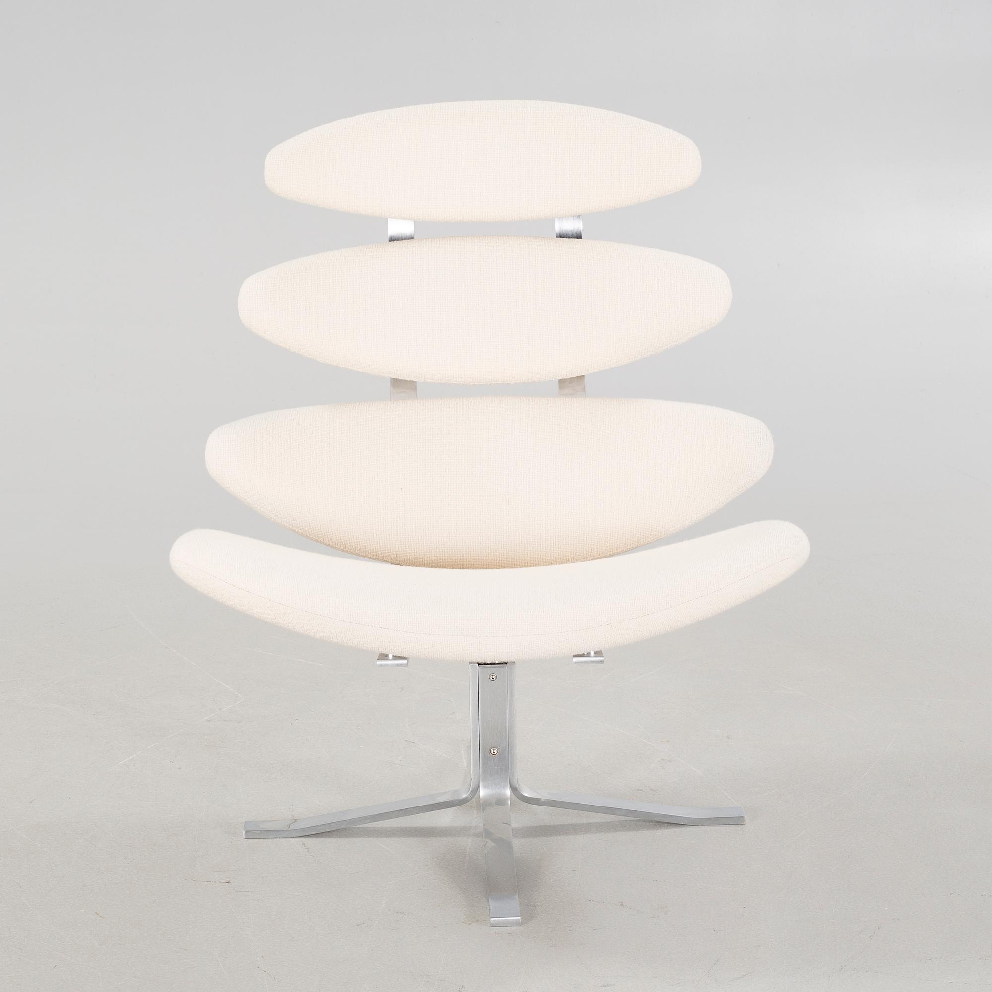 A lounge chair by Poul Volther for Erik Jørgensen in Denmark, model "Corona", around the year 2000.