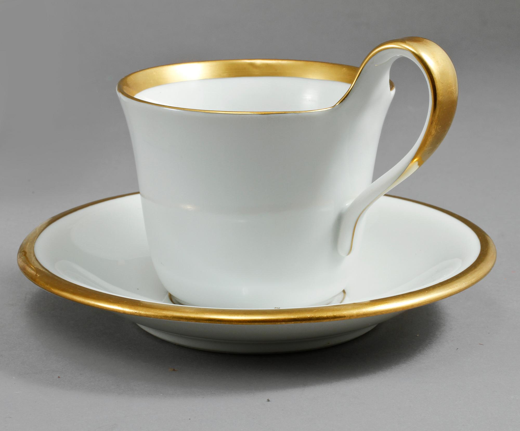 KAFFESERVIS, 12 delar, porslin, "Golden Sun", Sigvard Bernadotte för Bing & Gröndahl, 1900-talets andra hälft.