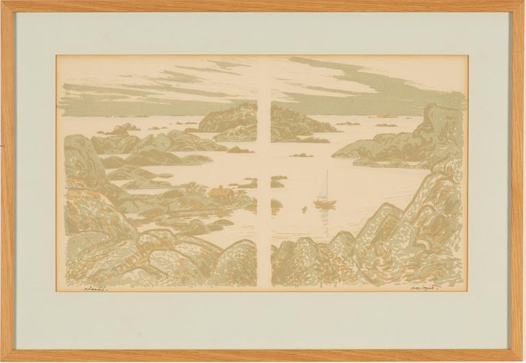 3 lithographs in colors, signed and one numbered.