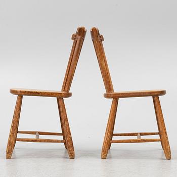 Chairs, a pair, "Hytte", Nordiska Kompaniet, 1940s.