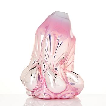 Hanna Hansdotter, a sculpture, "Dripping print", ed. AP 1, The Glass Factory, Boda Glasbruk 2018.