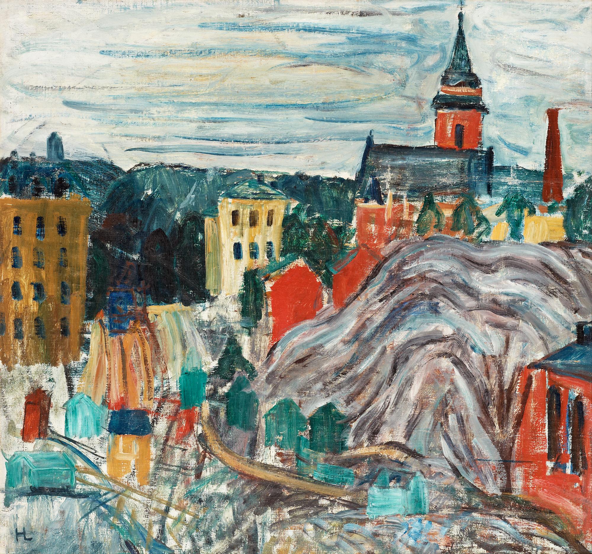 Hilding Linnqvist, View over St Göran's Chapel, Stockholm.