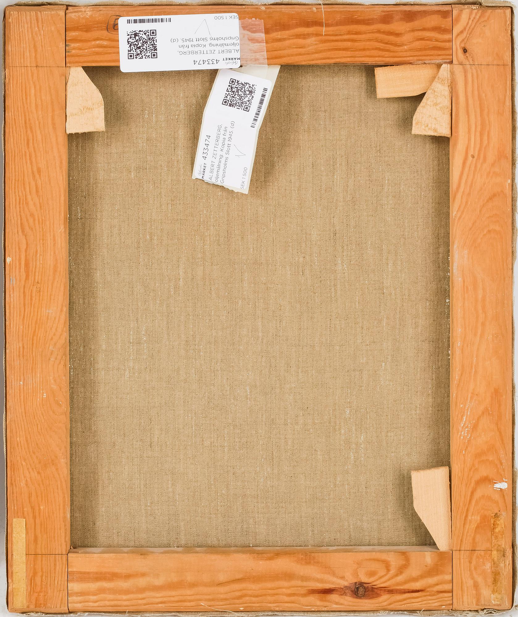 ALBERT ZETTERBERG, olja på duk, signerad och daterad 1945.