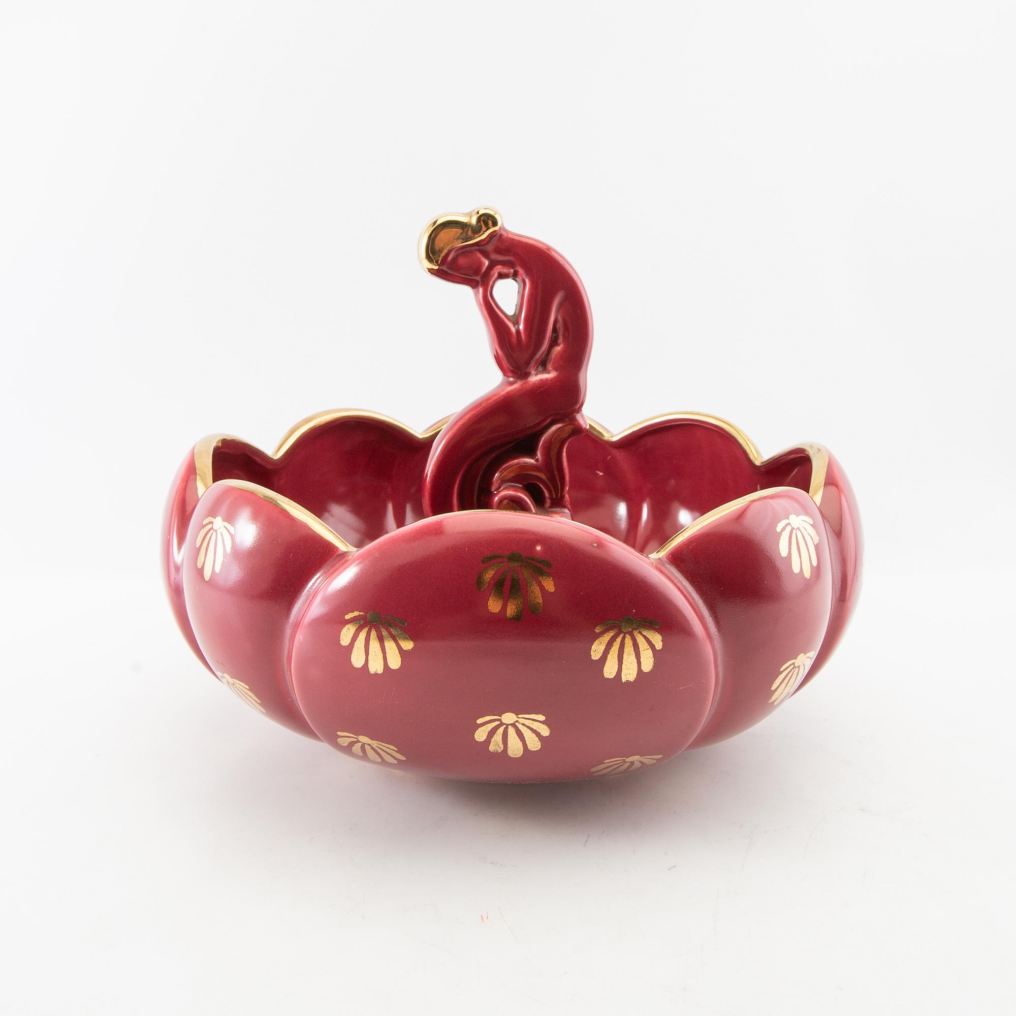 Arthur Percy, 25 pieces, "Rubin", Gefle, mid-20th century.