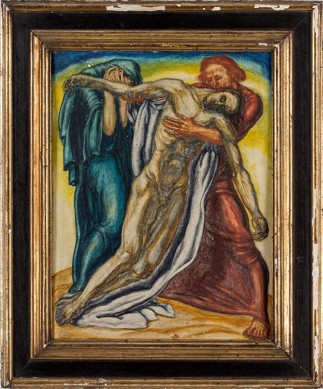 LUDWIG EBERLE, Olja på pannå, signerad och daterad 1919.