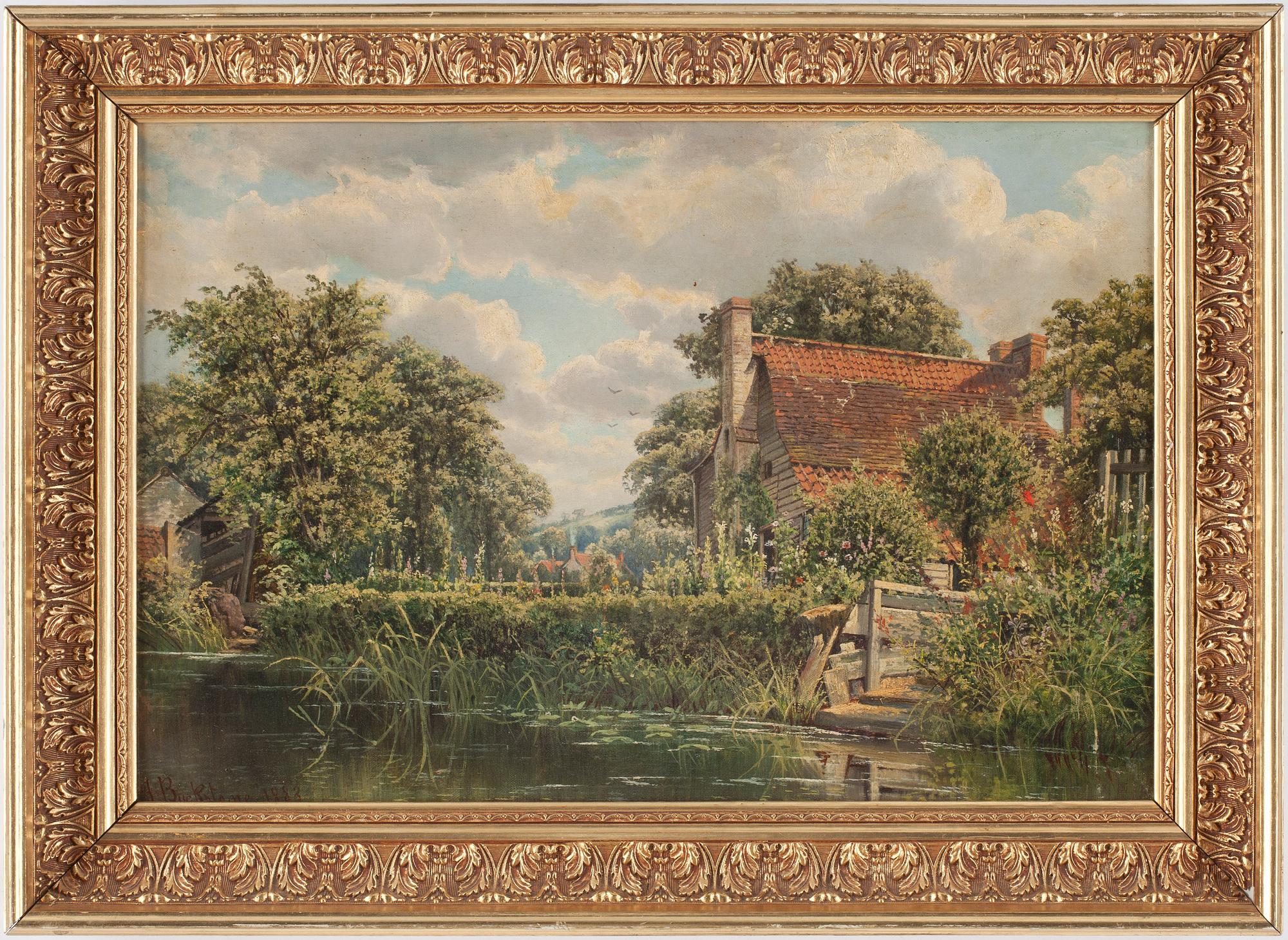 FREDERICK BUCKSTONE, olja på duk, signerad och daterad 1883.