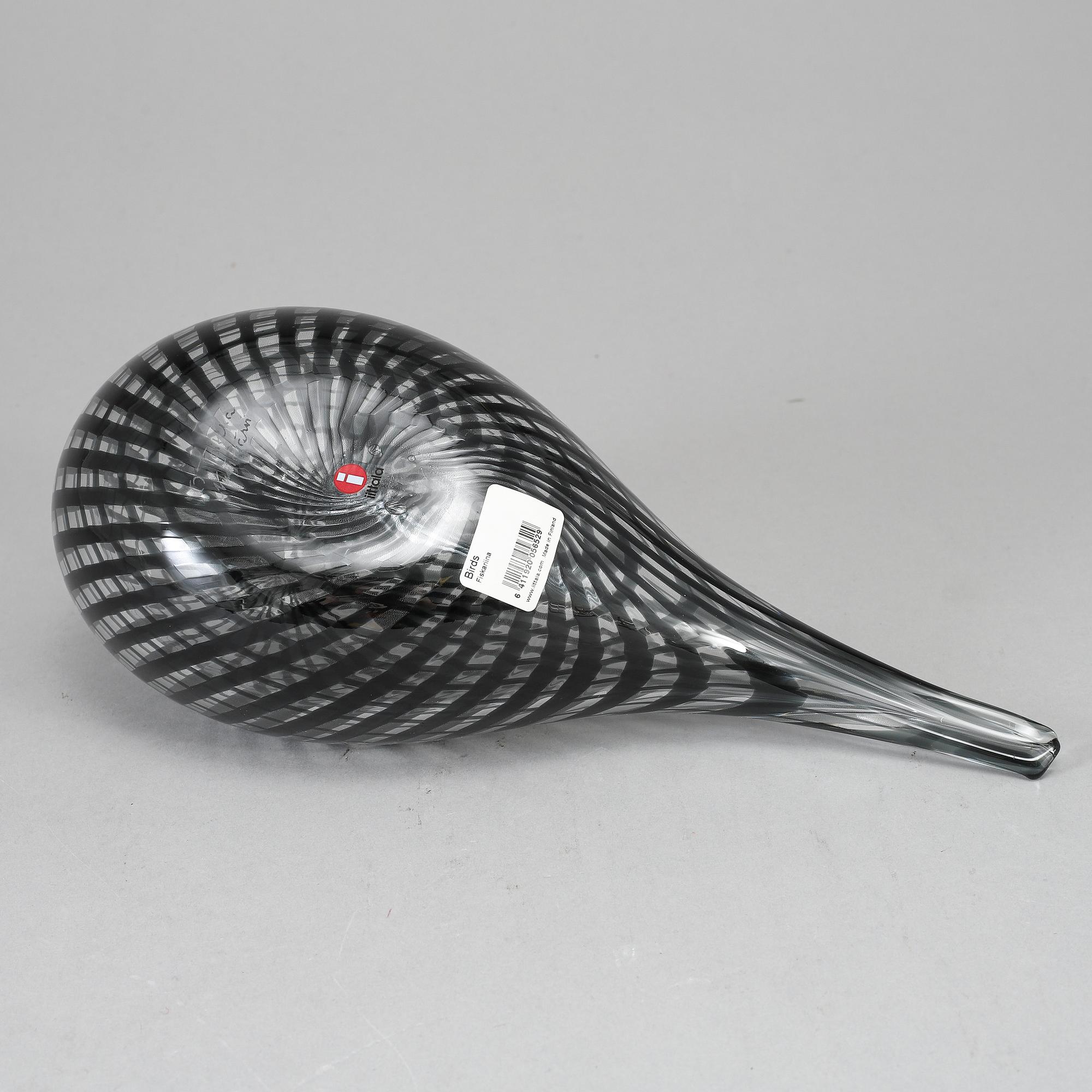 OIVA TOIKKA, glasfågel, Fiskariina, signerad O. Toikka Nuutajärvi.