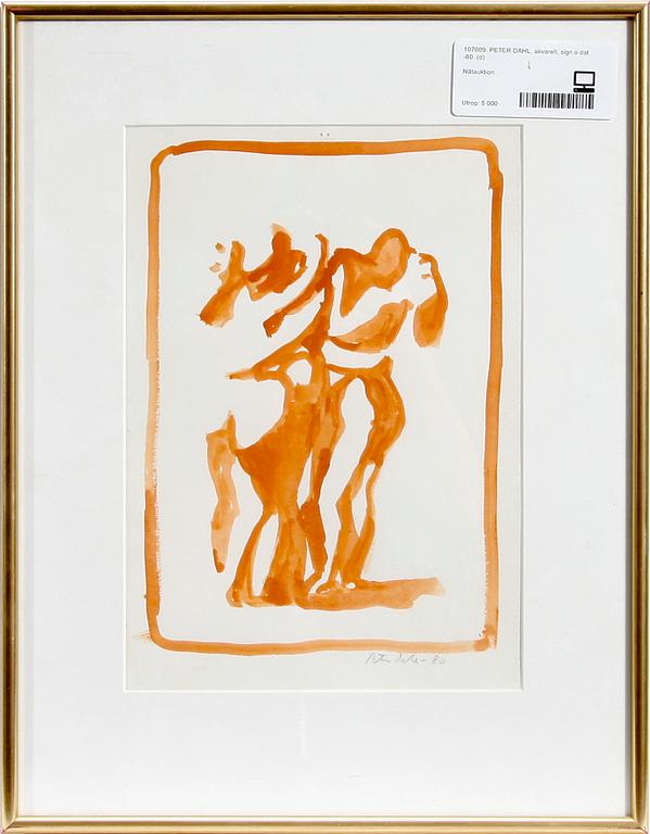 PETER DAHL, akvarell, sign o dat -80.