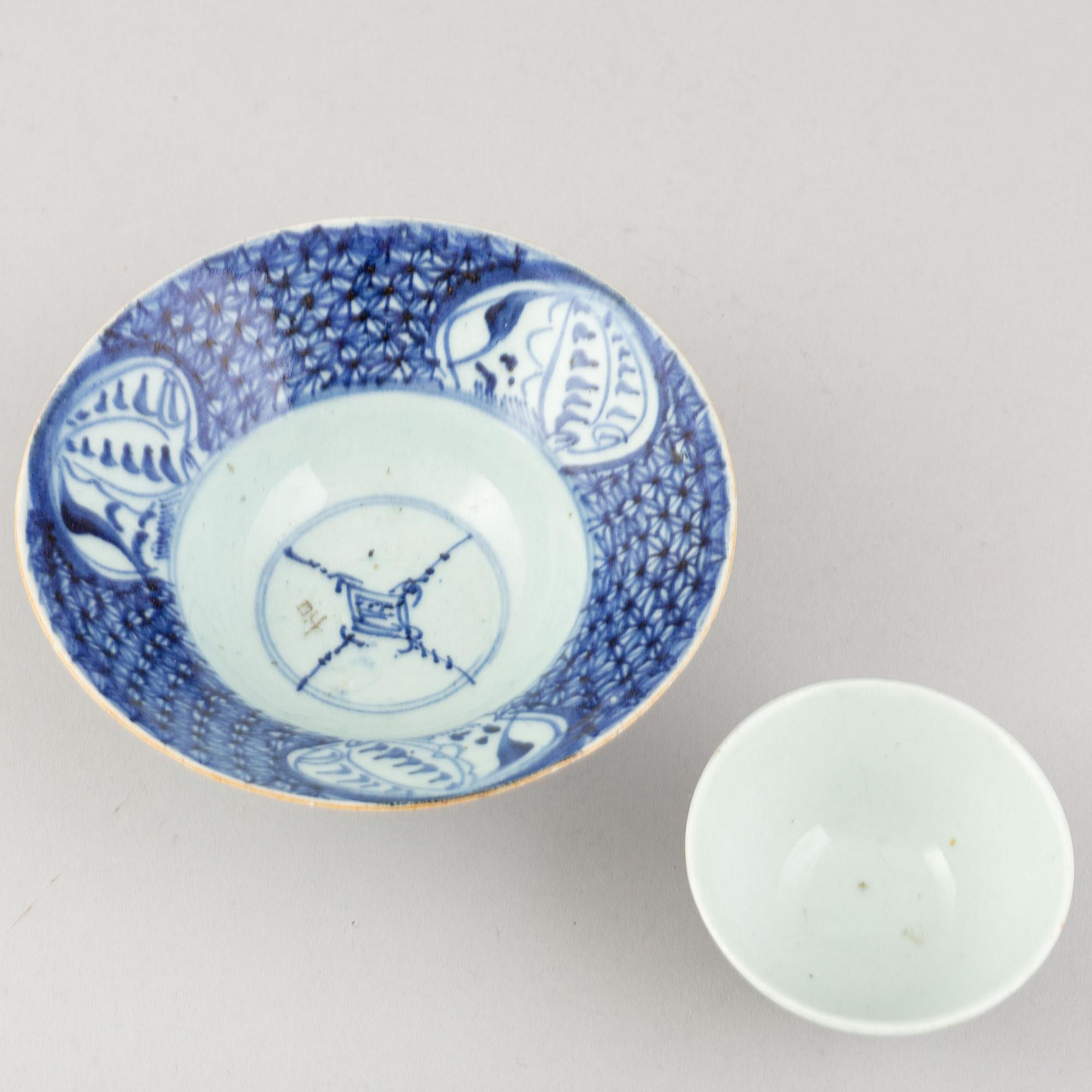 Parti porslin, Kina, sju delar, 1600, 1800, samt 1900-tal.
