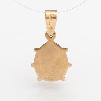 Hänge, 14K guld, emalj.