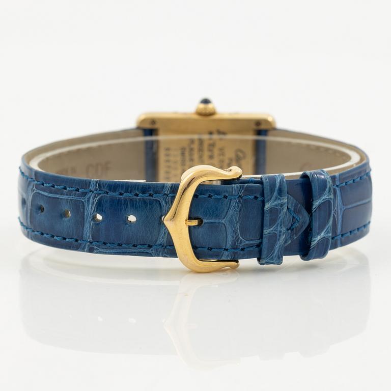 must de Cartier, Tank, wristwatch, 20.5 x 20 (28) mm.