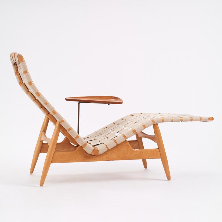 Arne Vodder, a lounge chair with side table, Bovirke, Denmark 1950s.