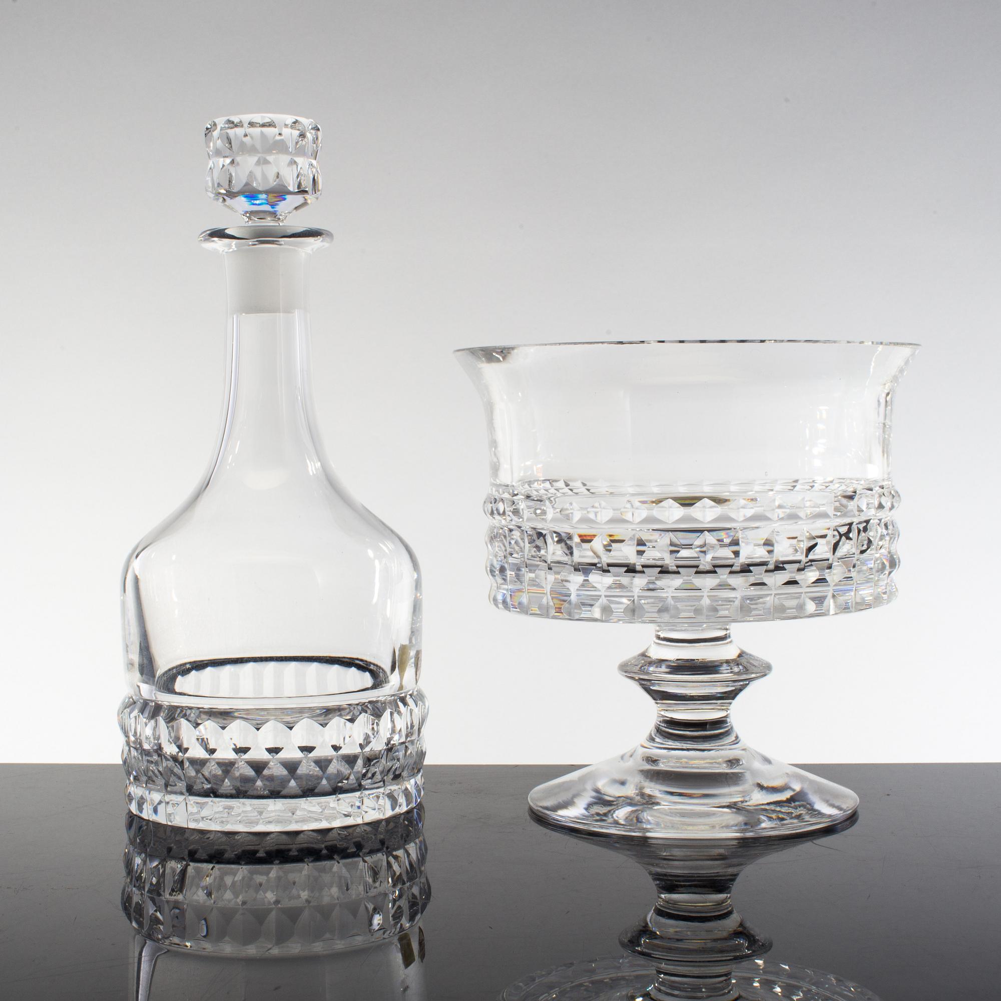 A 61 piece "Silvia" glass service by Ingeborg Lundin for Orrefors.