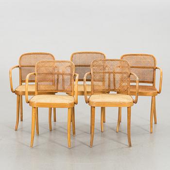 FIVE LIGNA ARMCHAIRS.