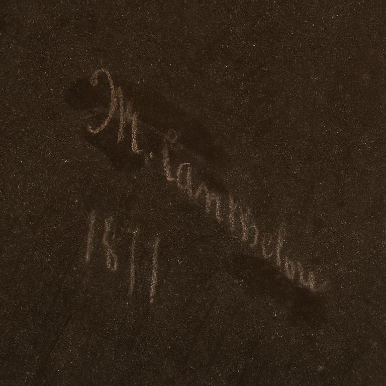 Unknown artist, 19th Century, pastel on papaer/canvas, signed and dated.
