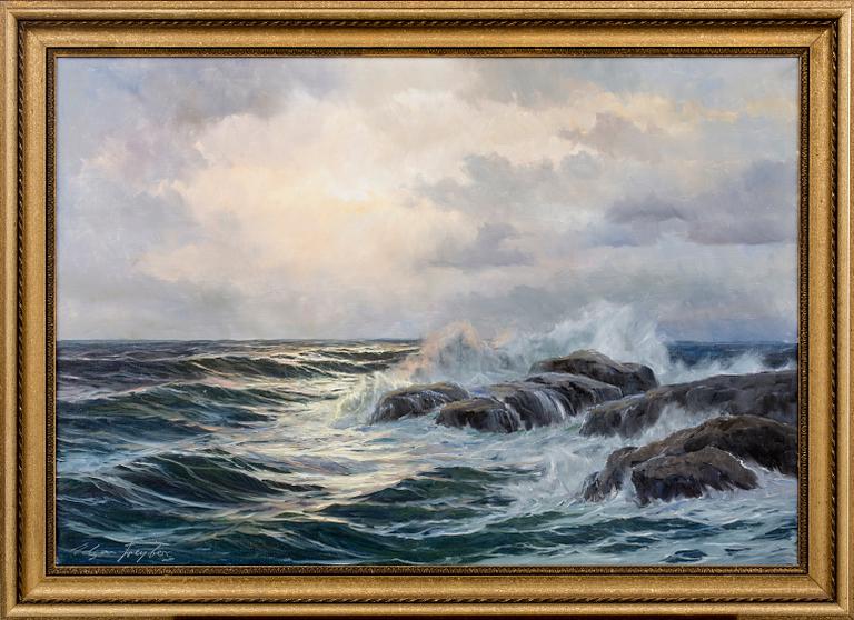 EDGAR FREYBERG, olja på duk, signerad.