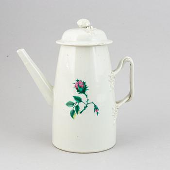 A famille rose porcelain teapot, China, second half of the 18th century.