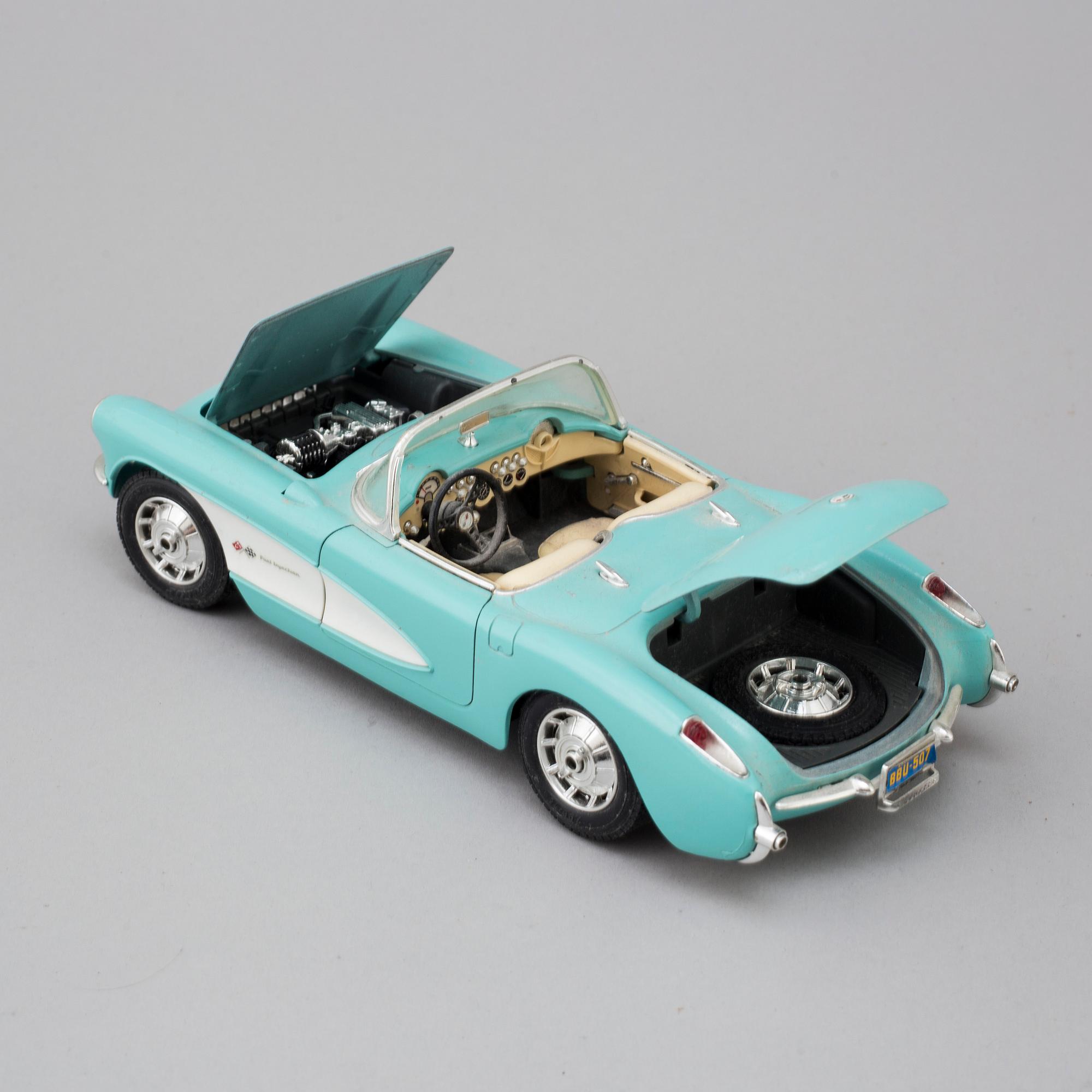 Four toy cars, Bburago, Italy, late-20th century.