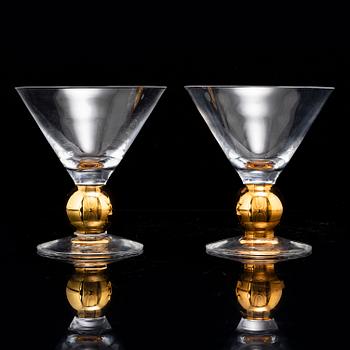 GUNNAR CYRÉN, 12 'Nobel' cocktail/champagne glasses, from Orrefors.