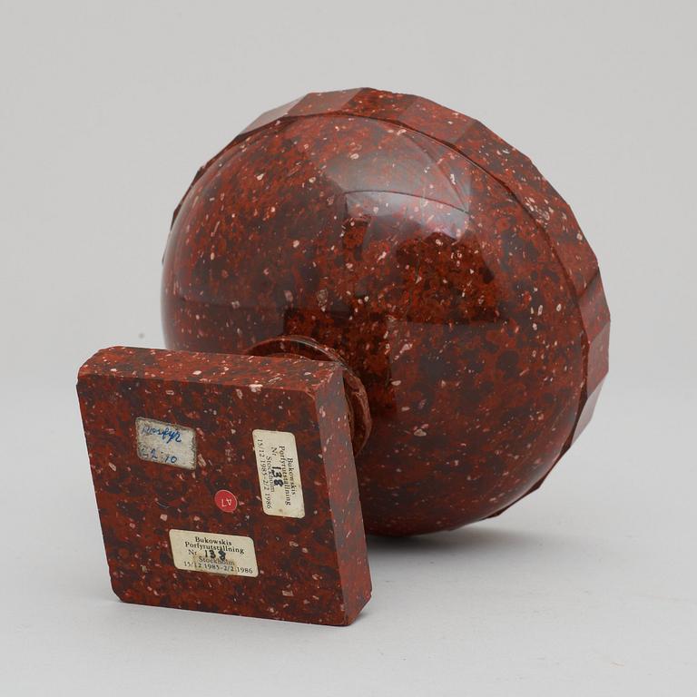 A Swedish Empire 19th century porphyry bowl.