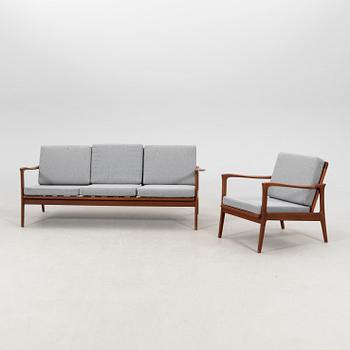 Carl-Erik Johansson, sofa and armchair, "Böja", Bejra furniture, mid-1960s.