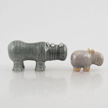 Lisa Larson, figuriner, 2 st, bl.a. ur serien "Menageri", Gustavsberg.