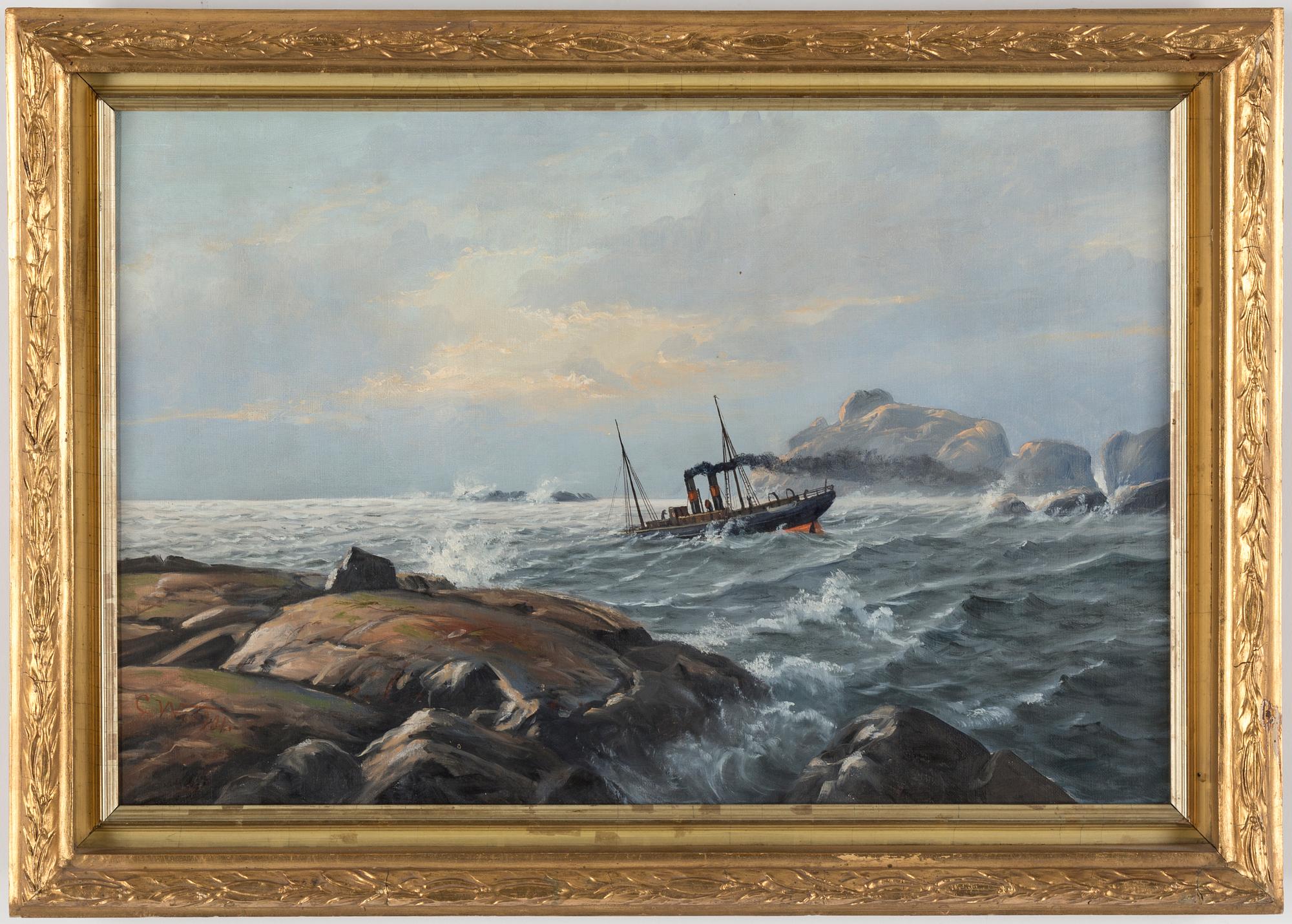 CARL GEORG WALLIN, oil on canvas, signed.