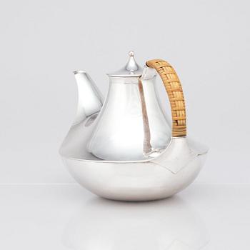 Karl Gustav Hansen, a sterling teapot, model no 418, Hans Hansen, Denmark 1950s-1960s.